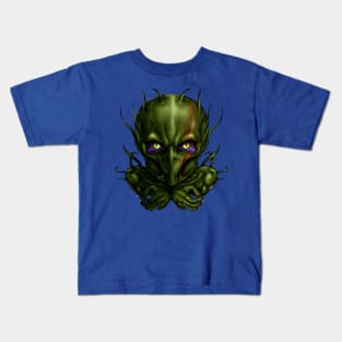 strange alien warrior Kids T-Shirt